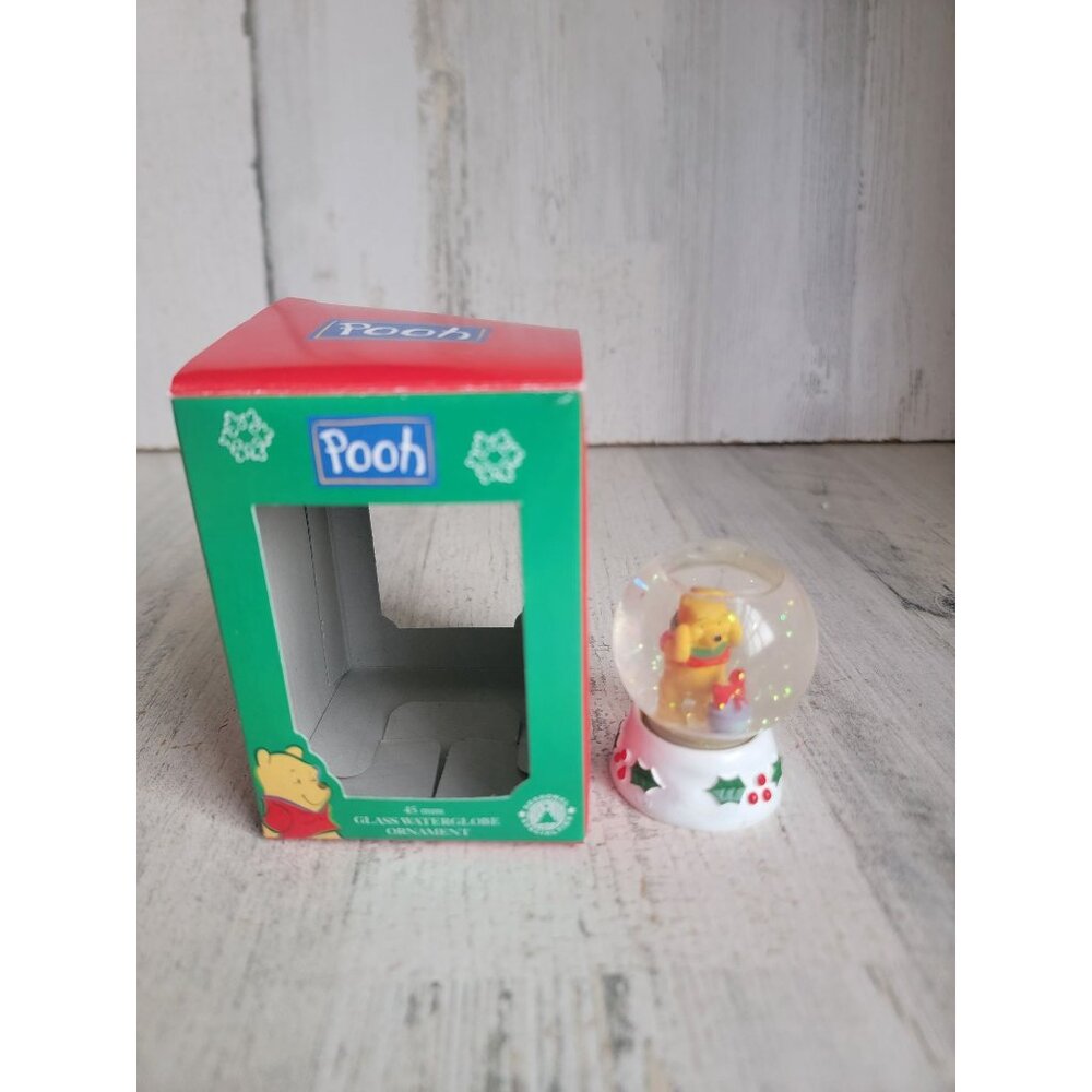 Winnie the Pooh 45 mm glass water globe mini ornament Xmas